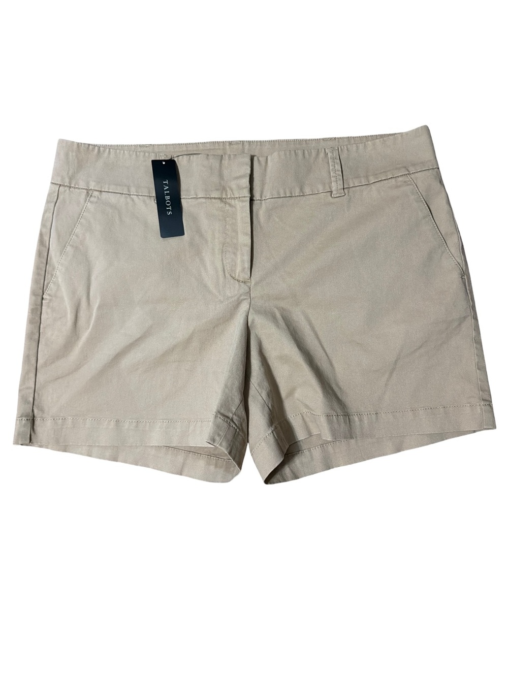 Talbots Beige Cotton Blend Bermuda Shorts Size 14P